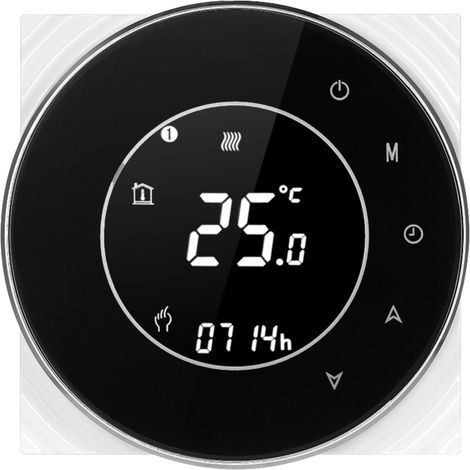 Termostato inteligente Wi-Fi programable de 95-240 V para calefacción eléctrica, regulador de temperatura, control por voz mediante aplicación, pantalla LCD retroiluminada, compatible con Echo y Googl (1/5)