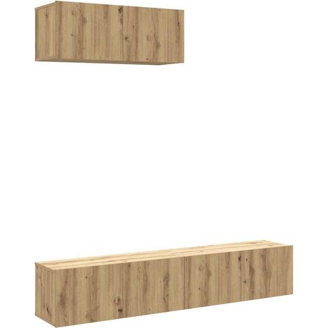 Maison Exclusive - 3-tlg. TV-Schrank-Set Wandmontage Artisan-Eich