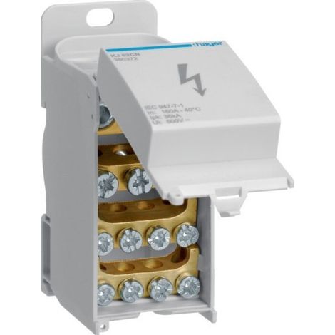 Hager KJ02CN bloque de conexión unipolar 160A robusto