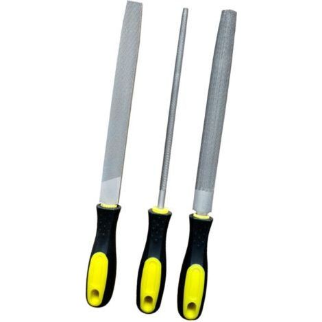 File grinding tool, high hardness metal triangle for knife rubbing, small woodworking shorthand, medium tooth semicircular adjuster (set of three) (1/5)