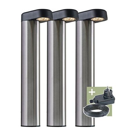 Ludeco - Conjunto Arvid (3 Piezas) - Soporte de Luz - 12 V - 150 Lm - 1.5 W - Blanco Cálido