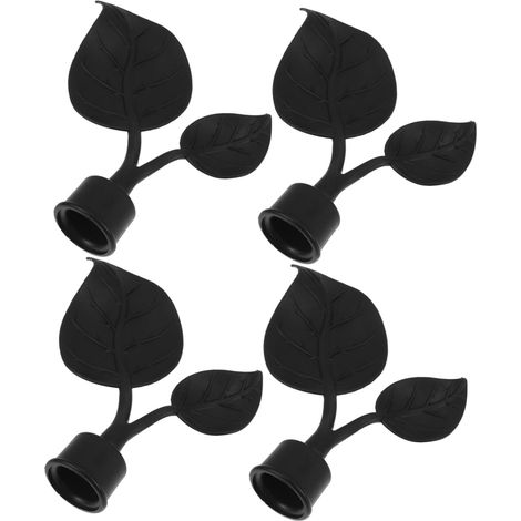 Ensemble de 4 embouts décoratifs pour tringle à rideaux en plastique, accessoires durables et faciles à nettoyer-AquaForge