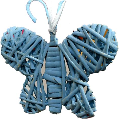 Farfalla di pasqua decorazioni in legno per albero pasquale arredo casa set da 6 (1/5)