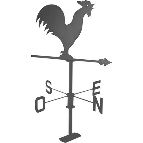Louis Moulin Giravento a forma di gallo elegante in antracite