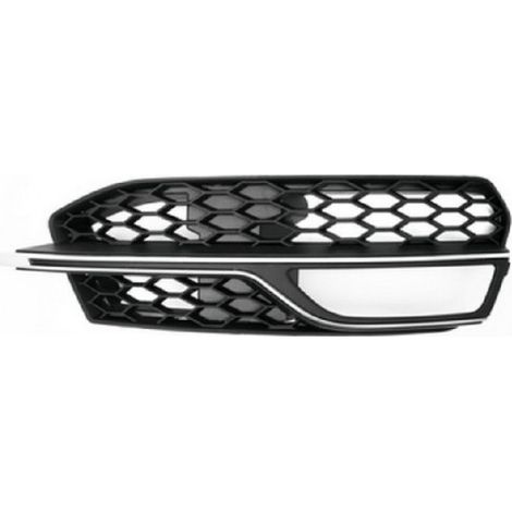 Grille de pare-choc avant droite noire et argent avec trou anti-brouillard S3 Audi A3 et A3 Sportback 8V phase 1 2012-2016