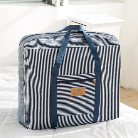 Grand sac de rangement, imperméable, tissu Oxford 600D, sac de voyage, idéal pour couvertures, couettes, oreillers, vêtements, déménagement, bleu, 423417cm (1/5)