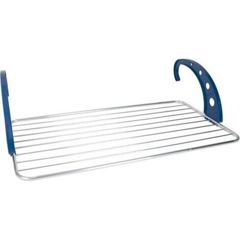 QORVA-Etendoir à poser, Étendoir à linge suspendu simple pour balcon extérieur, 9x58x108 cm