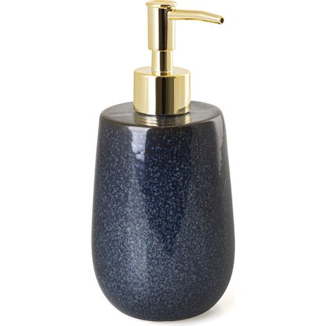 Seifenspender 450 ml AWD INTERIOR 1920 Friki marineblau-goldenes Steingut (1/4)
