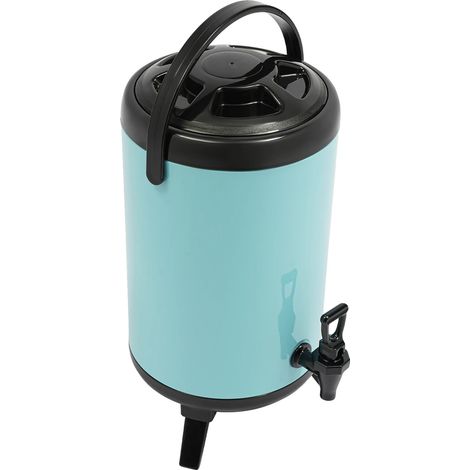 Dispenser termico per bevande, capacità 10 litri, mantiene le bevande calde per 4-8 ore, colore blu. (1/2)