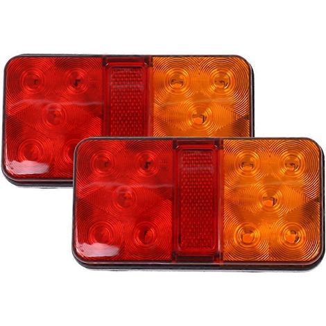 Voici une proposition de titre produit en français, optimisée pour le SEO et respectant la limite de 190 caractères :
Feu Arrière Stop LED Remorque Ambre Rouge Antichoc Optique Étanche Feux de Positi (1/4)