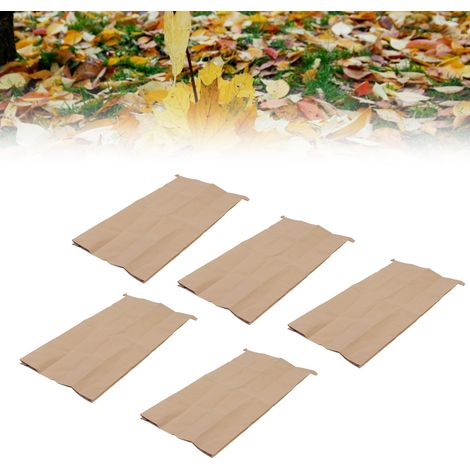 Packung mit 5 laminierten Verpackungsbeuteln, gewebte Verbundkraftpapierbeutel, wasserdicht, weißer Innenbeutel 50 x 100 mm (1/5)