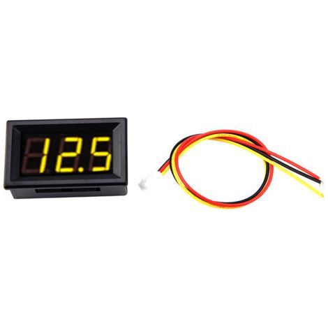0.56 Inch 3-Wire LED Digital Voltmeter Panel with Reverse Protection DC0-100V (Yellow) (1/5)