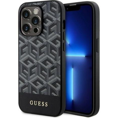 Guess GUHMP14LHGCFSEK iPhone 14 Pro 6.1" nero/custodia rigida nera GCube Stripes MagSafe (1/5)