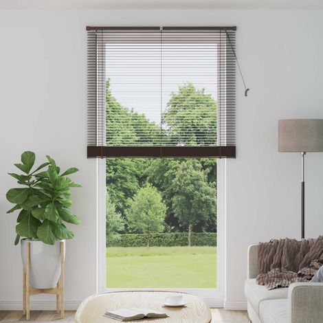 Venetianer Jalousie Dunkelbraun mit Muster 213 x 120 cm PVC