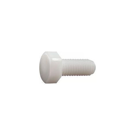 Vis métaux Tête hexagonale TH nylon naturel Polyamide 6.6 M10X50