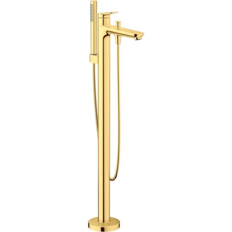 Duravit Wave mezclador monomando de suelo para bañera, proyección (1/2)