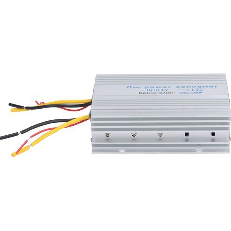 Convertisseur de tension 24V vers 12V 30A 360W IP68 Étanche Abaisseur pour Voiture Golfette Camion (1/5)