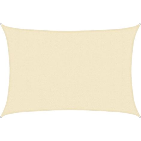 Voile d'ombrage 160 g/m² Crème 3x5 m PEHD vidaXL