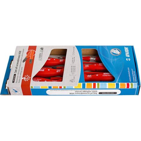 Juego de destornilladores aislados VDE plateados 6 piezas (1/4)