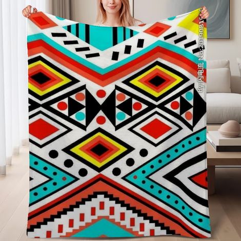 Couverture de lit en polaire, jeté doux et chaud pour le printemps, légère et luxueuse en microfibre de polyester, décoration pour chambre et salon, cadeau adapté pour tous,6080 pouces (1/4)