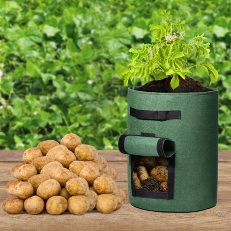 7 Gallons Tour a Pomme de Terre Sac de Plantation Jardin Tissu Non-tissé avec Rabat et Poignées Pomme de Terre a Planter pour Plantation Patate, Carotte, Fraises, Tomates, Fleurs (1/5)