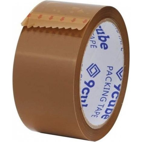 Ruban adhésif d’emballage Scotch - Solide et Résistant - Marron - 40 microns - 48 mm x 66 m (1/2)