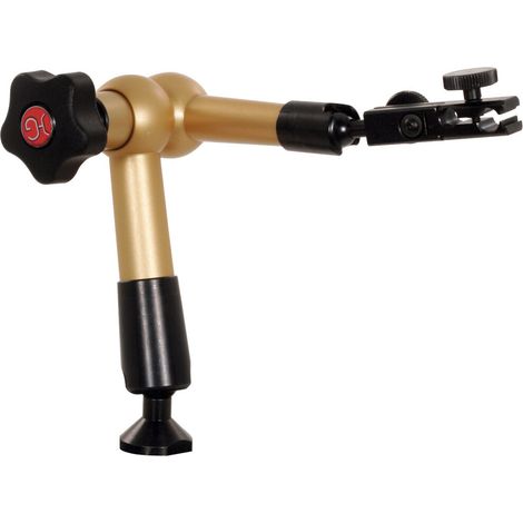 HG Hydraulisches Messstativ-Gestänge (ohne Fuß) mit mechanischer Feineinstellung am Uhrenhalter, Ausladung: 220 mm (1/2)