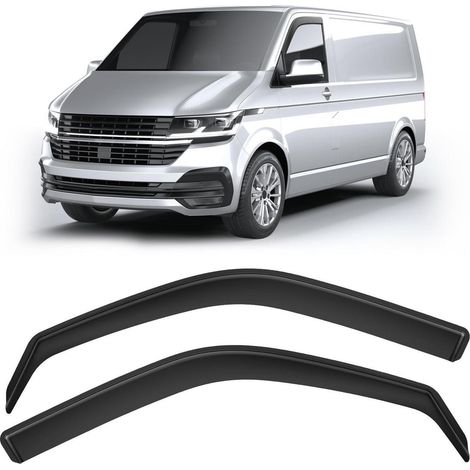 Windabweiser für VW T5/T6, 2 Stück, Schwarz, bruchfest, integriert (1/5)
