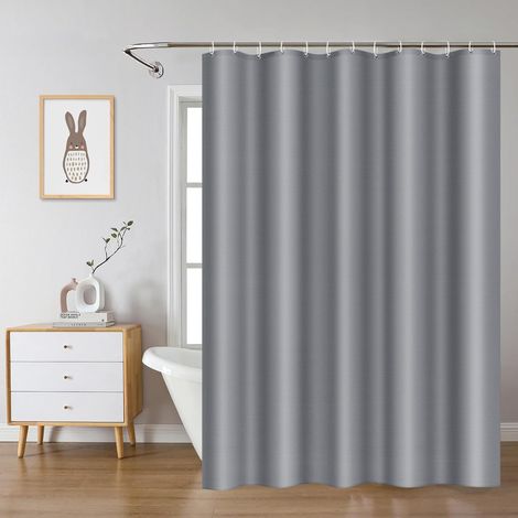 Rideau de douche 200x200 en polyester et textile, rideau de douche anti-moisissure pour salle de bain, rideau pour baignoire et douche en tissu imperméable et lavable, rideau de douche avec 13