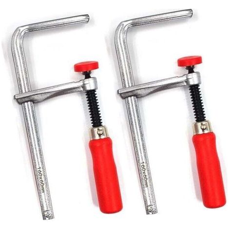 Collier de serrage rapide pour rails et systèmes MFT, capacité de 160 mm x profondeur de gorge de 60 mm, lot de 2 (1/4)