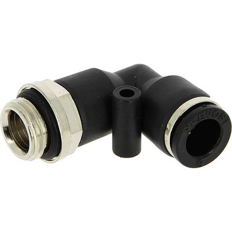Coude 90° pneumatique instantané Ø8 fileté mâle 1/4" (8x13)