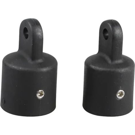 2 pièces Haute résistance 25MM Capuchon supérieur Marin Bimini Hauts raccords Bimini en Plastique en Nylon Noir for Bateau de Yacht (1/5)