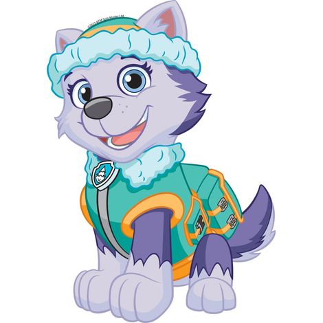 Sticker mural PAW Patrol – La Pat' Patrouille lilas violet et vert menthe – Papier peint intissé écologique – 8 unités faciles à appliquer