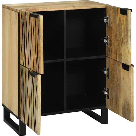 Sideboard/Anrichte/Buffet Braun 60 x 33 x 75 cm massives Mangoholz LXWW960779 (1/5)