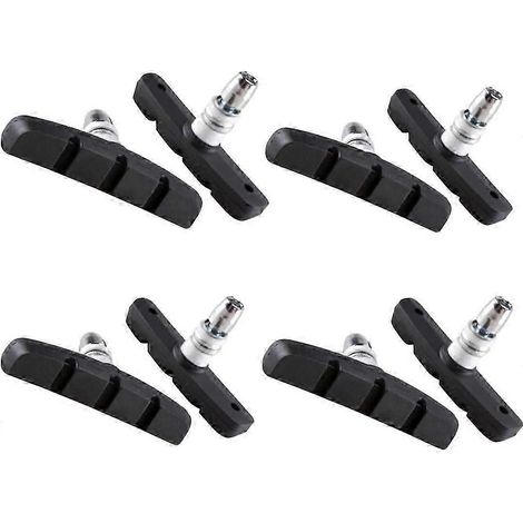 Plaquettes de frein V-brake de 70 mm - Adaptées à différents terrains, elles offrent un freinage progressif - Compatibles avec la plupart des systèmes de freins V-brake - 8 plaquettes par jeu (4 paire (1/5)