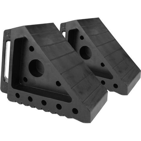MAXXHAUL Products 70472 Figurine de remorquage Noir Cale de Roue, Lot de 2 (1/5)