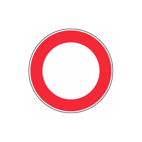 Panneau Rond rouge - Rigide Ø450mm - 4080284