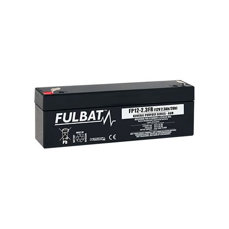 Batterie FULBAT FP12-2.3 FR - Plomb Standard - 12V - 2.3Ah - UL94.FR  Avec chargeur
