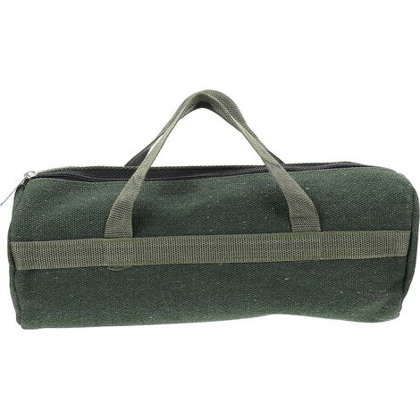 Pochette de Rangement Multifonction Léger et Résistant la Saleté Paquet à Outils Pratique en Toile de Coton Khaki pour Transport et Entretien (1/5)