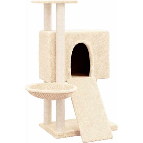Rascador para gatos con postes de sisal crema 96 cm vidaXL (1/5)