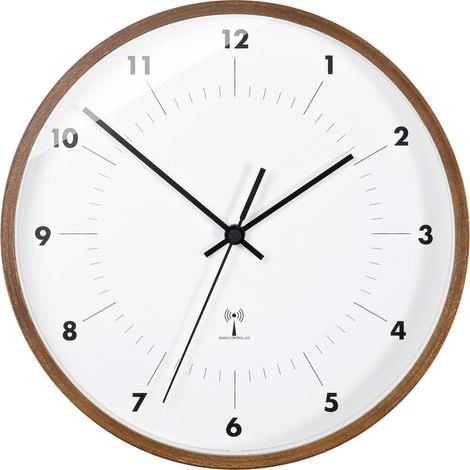 TFA Dostmann 98.1097 Funk Wanduhr 25.5 cm x 5 cm Holz (1/2)