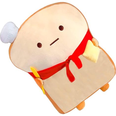 1pièce Coussin Peluche Toast Kawaii Doux Oreiller Décoratif pour Canapé Lit Lecture Et Détente (1/5)