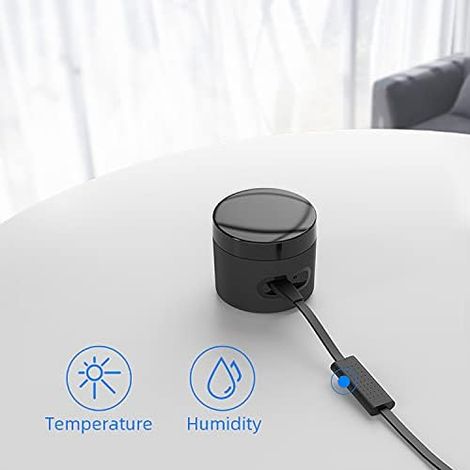 RM4 Mini Température Humidité Capteur HTS2 WiFi Télécommande Infrarouge Climatiseur TV Set Top Box pour Alexa Noir (1/4)