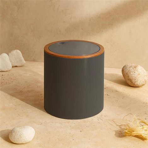 Exagonshop Pattumiera 5L in plastica grigio London