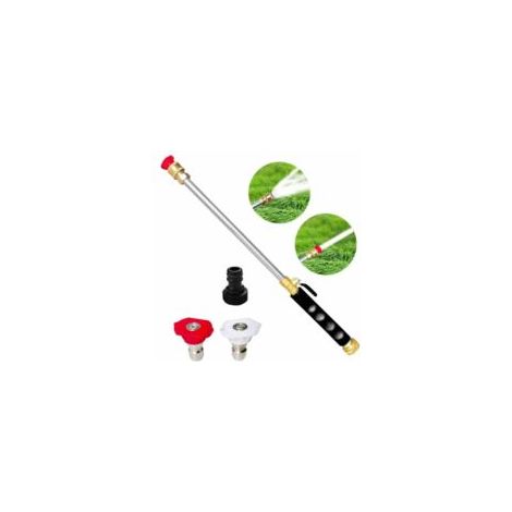 Buse de jet haute pression 17 pouces – 2 buses interchangeables 0/40℃ – Connecteurs rapides 3/4" et 1/2" – Matériau anti-fuite et antirouille (1/5)