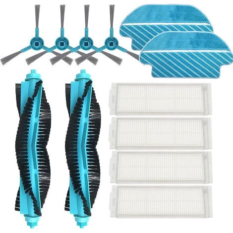 YanBan Kits de rechange pour Cecotec Conga 3290 3490 3690, pour pièces de rechange pour Proscenic M7 nettoyeur, comprenant 4 filtres, 4 brosses latérales, 2 brosses à rouleau, 2 tampons de vadrouille (1/5)