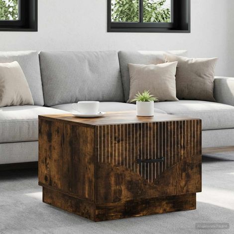 vidaXL Tavolino da salotto con cassetto Rovere Fumo 49 x 50 x 37 (1/5)