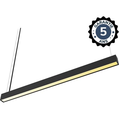 Linéaire LED prismatique Noir 2 CCT 40W Dimmable DALI 2/PUSH - 1500 mm - Garantie 5 ans Miidex Lighting® (1/2)