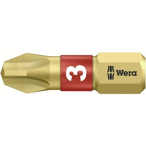 Wera 851/1 BDC embout cruciforme 25 mm acier DLC (1/3)