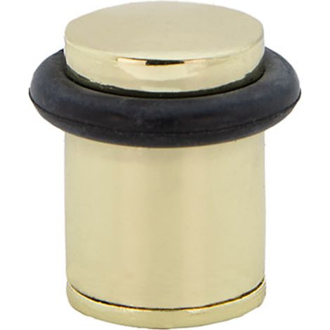 Tope puerta cilíndrico acero inoxidable dorado ø20mm amortiguador goma